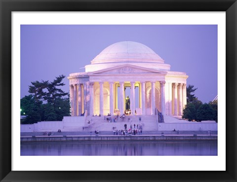 Framed Jefferson Memorial at dusk, Washington, D.C., USA Print