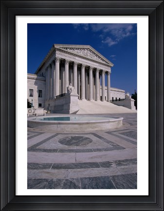Framed Facade of the U.S. Supreme Court, Washington, D.C., USA Vertical Print