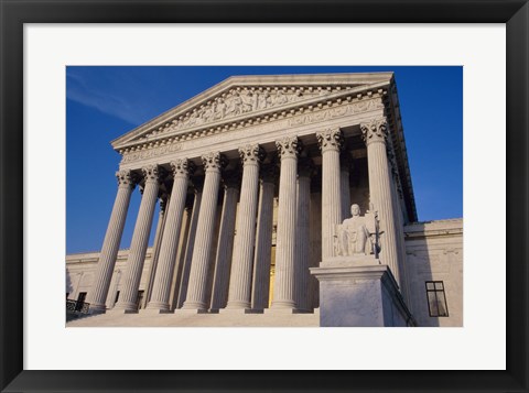 Framed Facade of the U.S. Supreme Court, Washington, D.C., USA Closeup Print