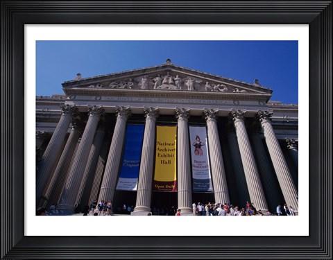 Framed Facade of the U.S. National Archives, Washington, D.C., USA Print