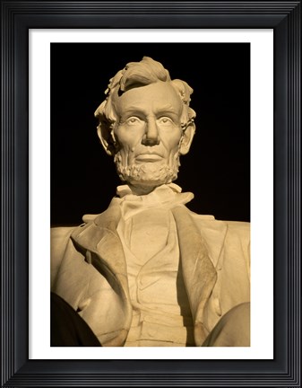 Framed Close-up of the Lincoln Memorial, Washington, D.C., USA Print