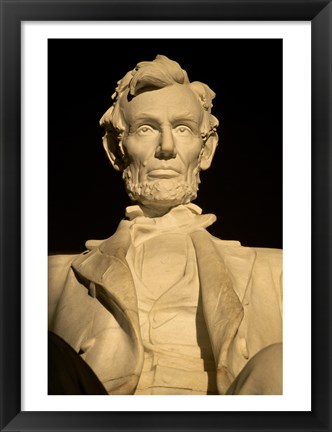 Framed Close-up of the Lincoln Memorial, Washington, D.C., USA Print