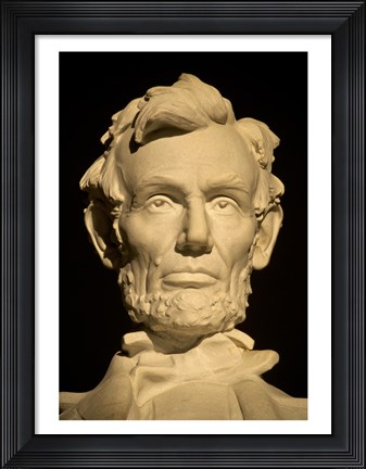 Framed Close-up of the Lincoln Memorial in Washington, D.C. Print