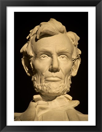 Framed Close-up of the Lincoln Memorial in Washington, D.C. Print