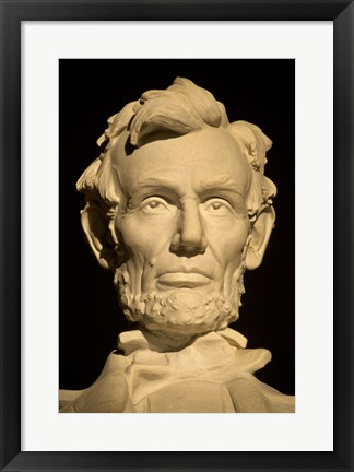 Framed Close-up of the Lincoln Memorial in Washington, D.C. Print