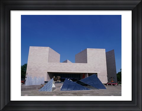 Framed Facade of the National Gallery of Art Fountain, Washington, D.C., USA Print