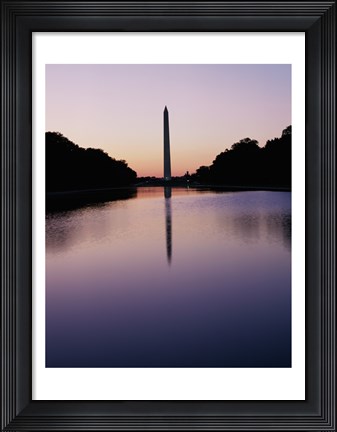 Framed Silhouette of the Washington Monument, Washington, D.C., USA Print