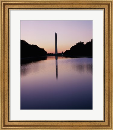 Framed Silhouette of the Washington Monument, Washington, D.C., USA Print