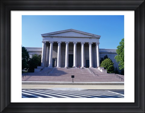 Framed Facade of the National Gallery of Art Front Steps, Washington, D.C., USA Print