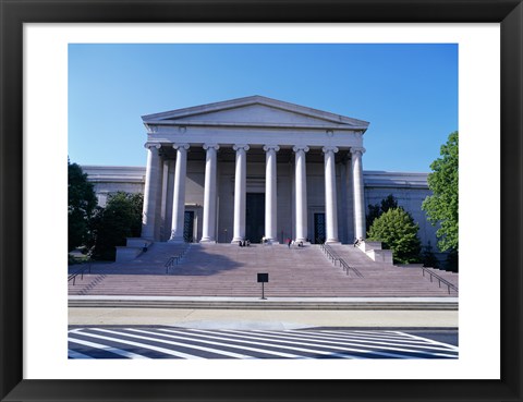 Framed Facade of the National Gallery of Art Front Steps, Washington, D.C., USA Print