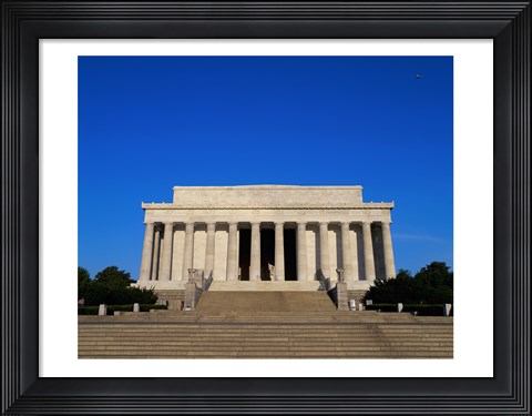 Framed Facade of the Lincoln Memorial, Washington, D.C., USA Print