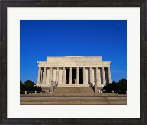 Framed Facade of the Lincoln Memorial, Washington, D.C., USA Print