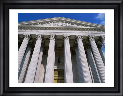 Framed Low angle view of the U.S. Supreme Court, Washington, D.C., USA Print