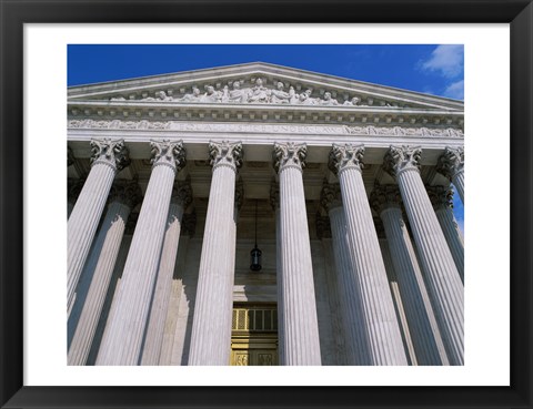 Framed Low angle view of the U.S. Supreme Court, Washington, D.C., USA Print