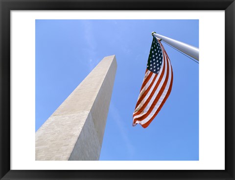 Framed Low angle view of the Washington Monument, Washington, D.C., USA Print