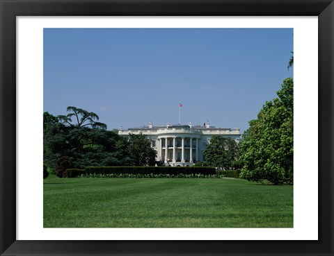 Framed Lawn at the White House, Washington, D.C., USA Print