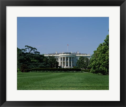 Framed Lawn at the White House, Washington, D.C., USA Print