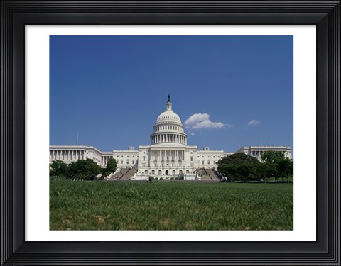 Framed Facade of the Capitol Building, Washington, D.C. Print