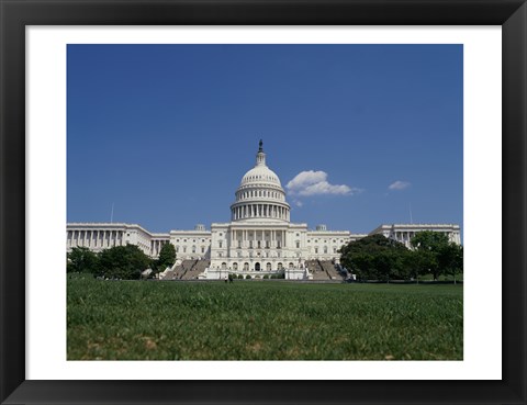 Framed Facade of the Capitol Building, Washington, D.C. Print