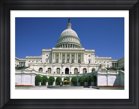 Framed Low angle view of a government building, Capitol Building, Washington DC, USA Print