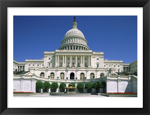 Framed Low angle view of a government building, Capitol Building, Washington DC, USA Print