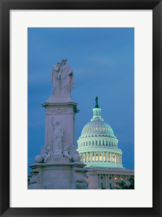 Framed Peace Monument Capitol Building Washington, D.C. USA Print