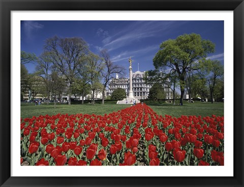 Framed Monument in front of a government building, First Division Monument, Eisenhower Executive Office Building, Washington DC, USA Print