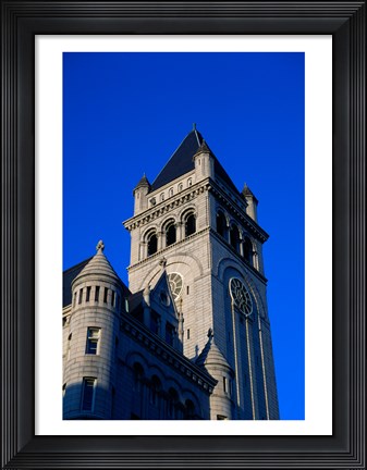 Framed Low angle view of a post office, Old Post Office Building, Washington DC, USA Print