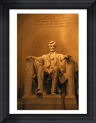 Framed USA, Washington DC, Lincoln Memorial Print
