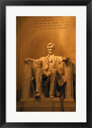 Framed USA, Washington DC, Lincoln Memorial Print