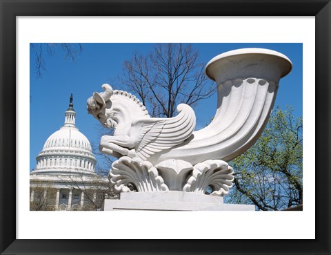 Framed USA, Washington DC, Capitol Building, sculpture Print