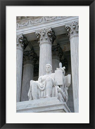 Framed Statue at a government building, US Supreme Court Building, Washington DC, USA Print