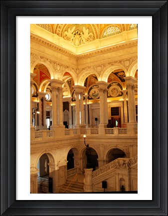 Framed USA, Washington DC, Library of Congress interior Print