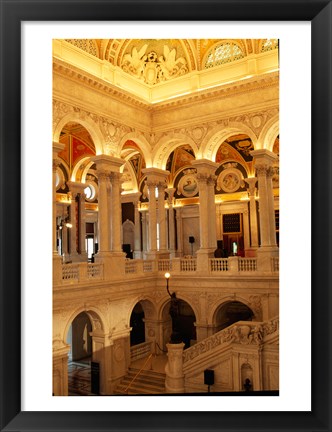 Framed USA, Washington DC, Library of Congress interior Print