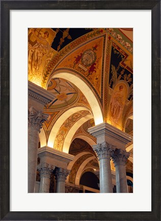 Framed Interiors of a library, Library Of Congress, Washington DC, USA Print