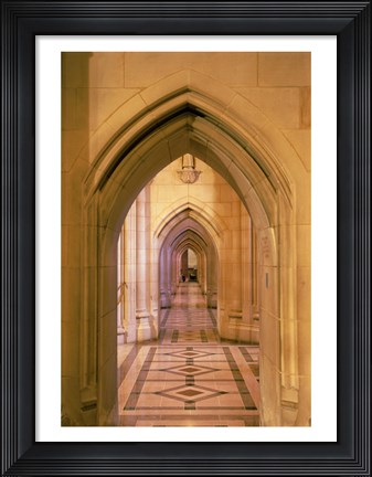 Framed Arched doorways at the National Cathedral, Washington D.C., USA Print