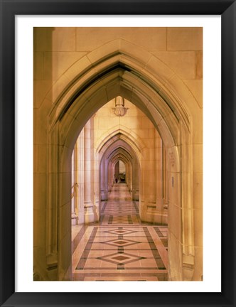 Framed Arched doorways at the National Cathedral, Washington D.C., USA Print