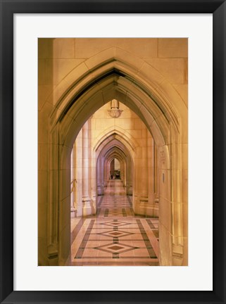 Framed Arched doorways at the National Cathedral, Washington D.C., USA Print