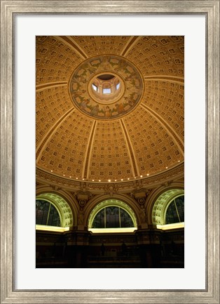Framed Interiors of a library, Library of Congress, Washington DC, USA Print