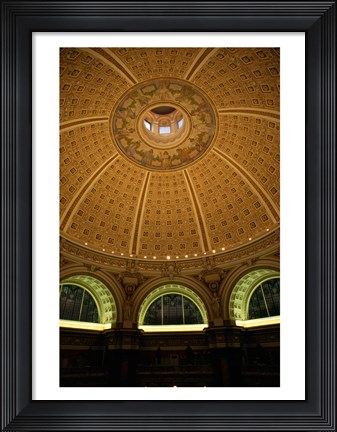 Framed Interiors of a library, Library of Congress, Washington DC, USA Print