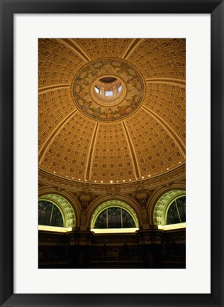 Framed Interiors of a library, Library of Congress, Washington DC, USA Print