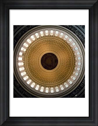 Framed Architectural details of the cupola of the rotunda of a government building, Capitol Building, Washington DC, USA Print