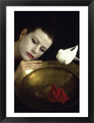 Framed Mime and Dove Print