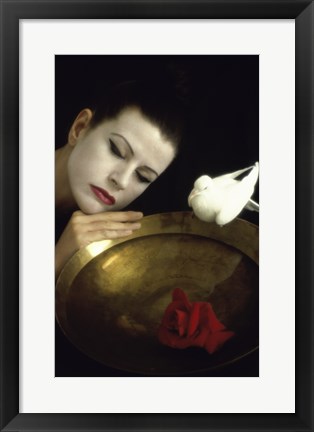 Framed Mime and Dove Print