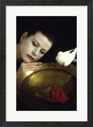 Framed Mime and Dove Print