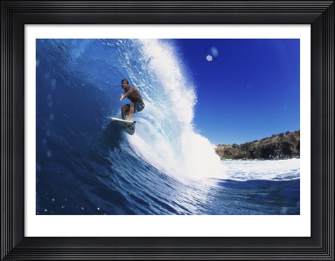 Framed Surfing - Action shot Print