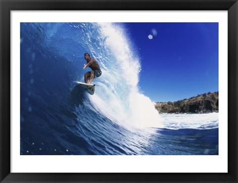 Framed Surfing - Action shot Print