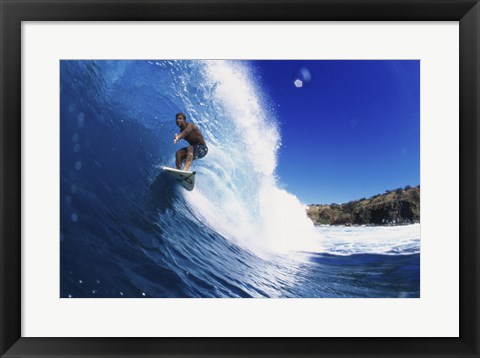 Framed Surfing - Action shot Print