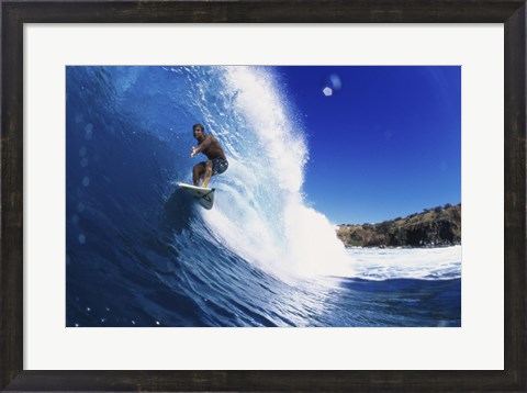 Framed Surfing - Action shot Print