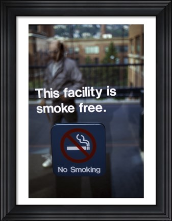 Framed No Smoking - smoke free Print